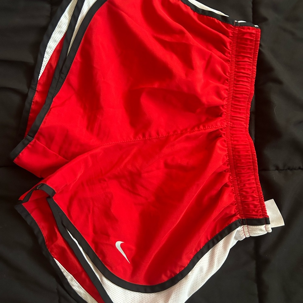 Nike Red and Black Running Shorts